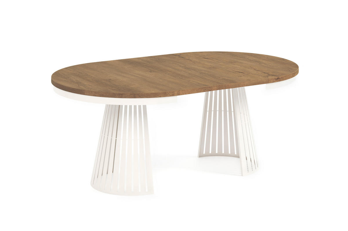 ESSTISCH Cone Bis - Kaschmir/Beige, Holzwerkstoff/Metall (120/120/76cm) - Meblini