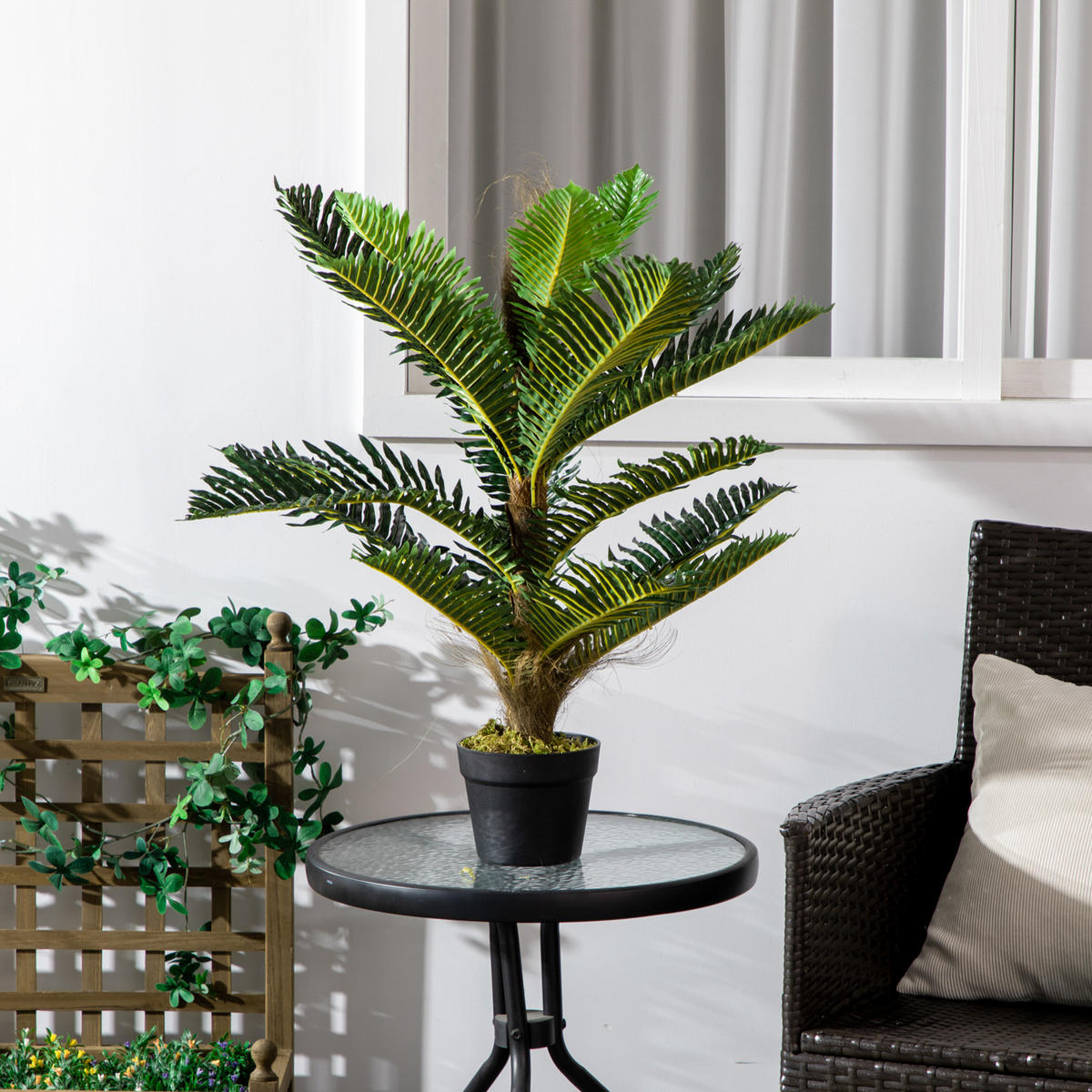 KUNSTBAUM Grün realistisch 85 cm mit Topf - Grün, Kunststoff (85cm) - PANGIVO