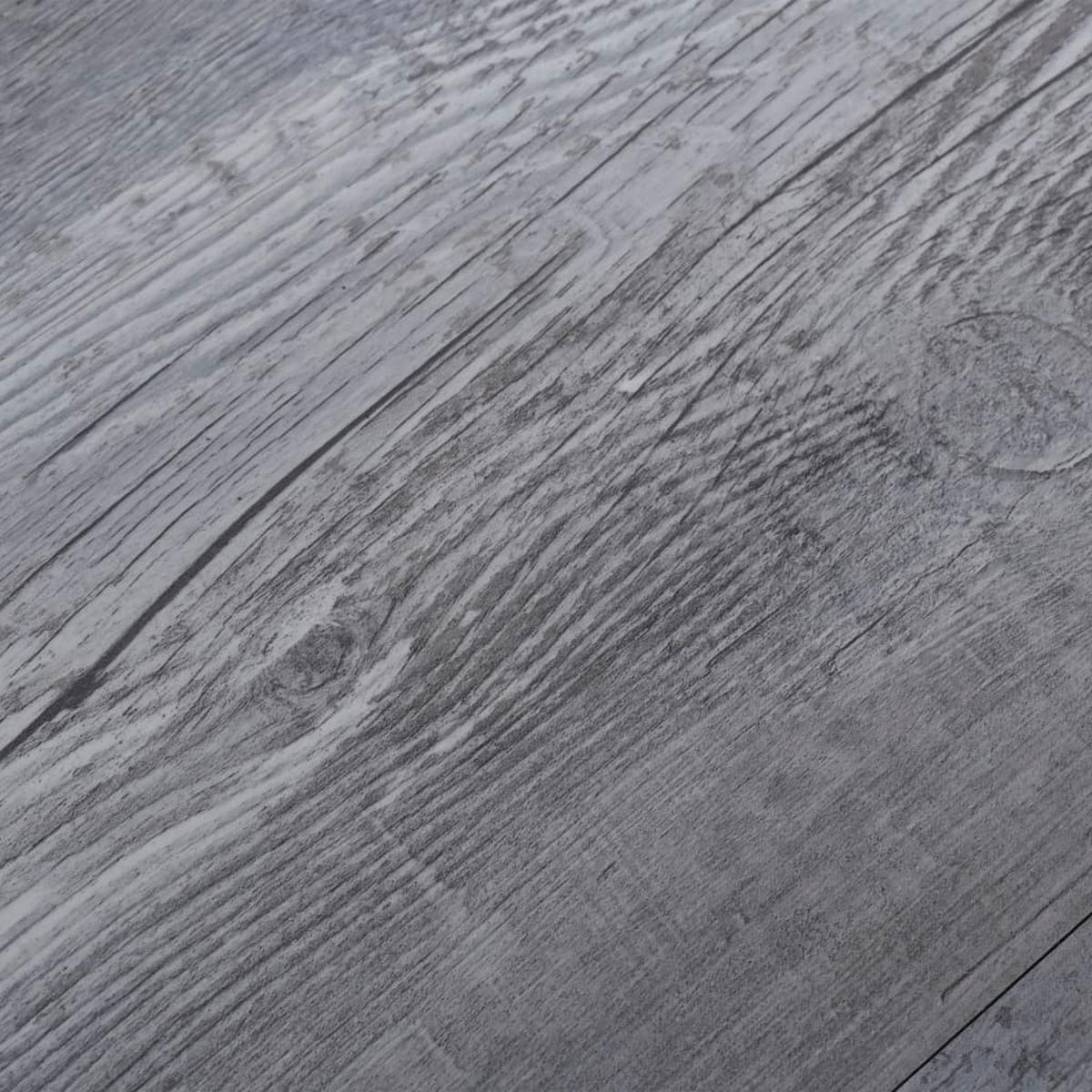 VINYLBODEN PVC-Dielen selbstklebend Holzgrau 5,02m² - Hellgrau, Kunststoff (91.5/15.2/1.3cm) - DELUKE