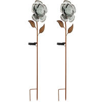 LED AUSSENLEUCHTE Blumen Design Braun - Braun, Metall (19.5/8/75cm)