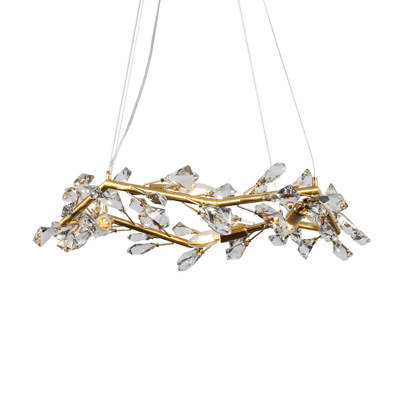 HÄNGELEUCHTE Solarana, Messing, 10cm - Goldfarben, Glas (10/63/10cm) - KOSILUM