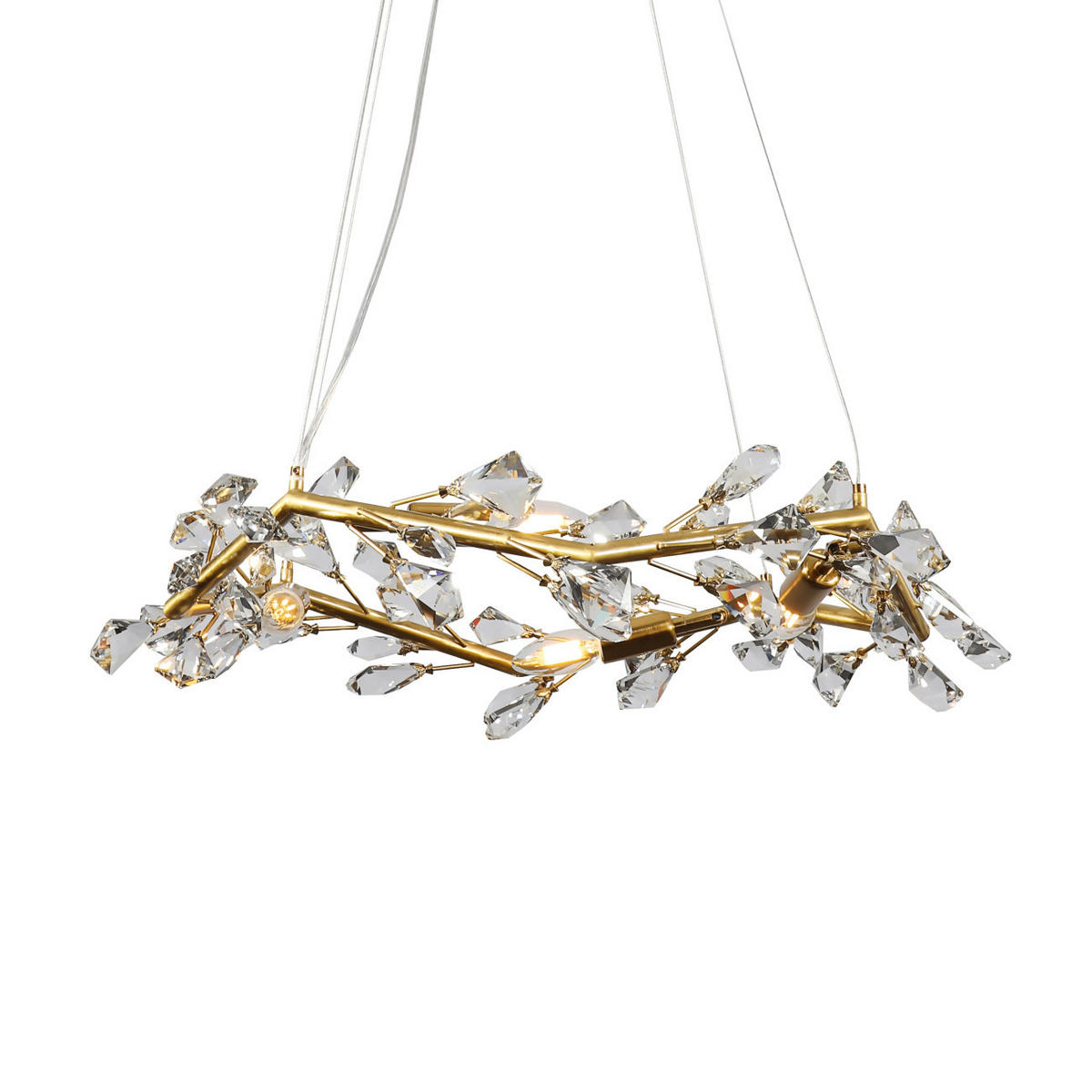 HÄNGELEUCHTE Solarana, Messing, 63cm - Goldfarben, Glas (63/63/10cm) - KOSILUM