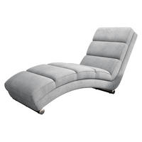 RELAXLIEGE Holiday - Chromfarben/Hellgrau, Holz/Textil (62/84/180cm) - MIRJAN24