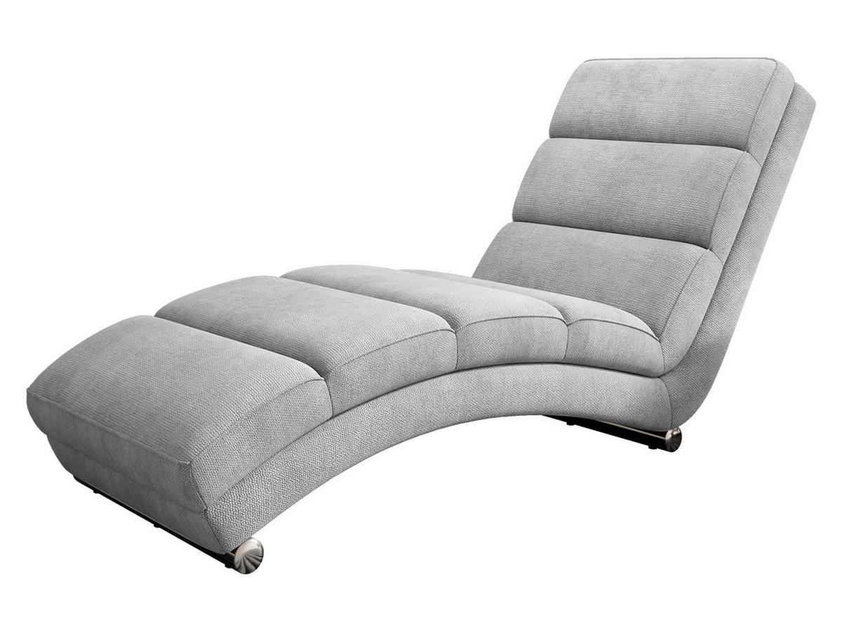 RELAXLIEGE Holiday - Chromfarben/Hellgrau, Holz/Textil (62/84/180cm) - MIRJAN24