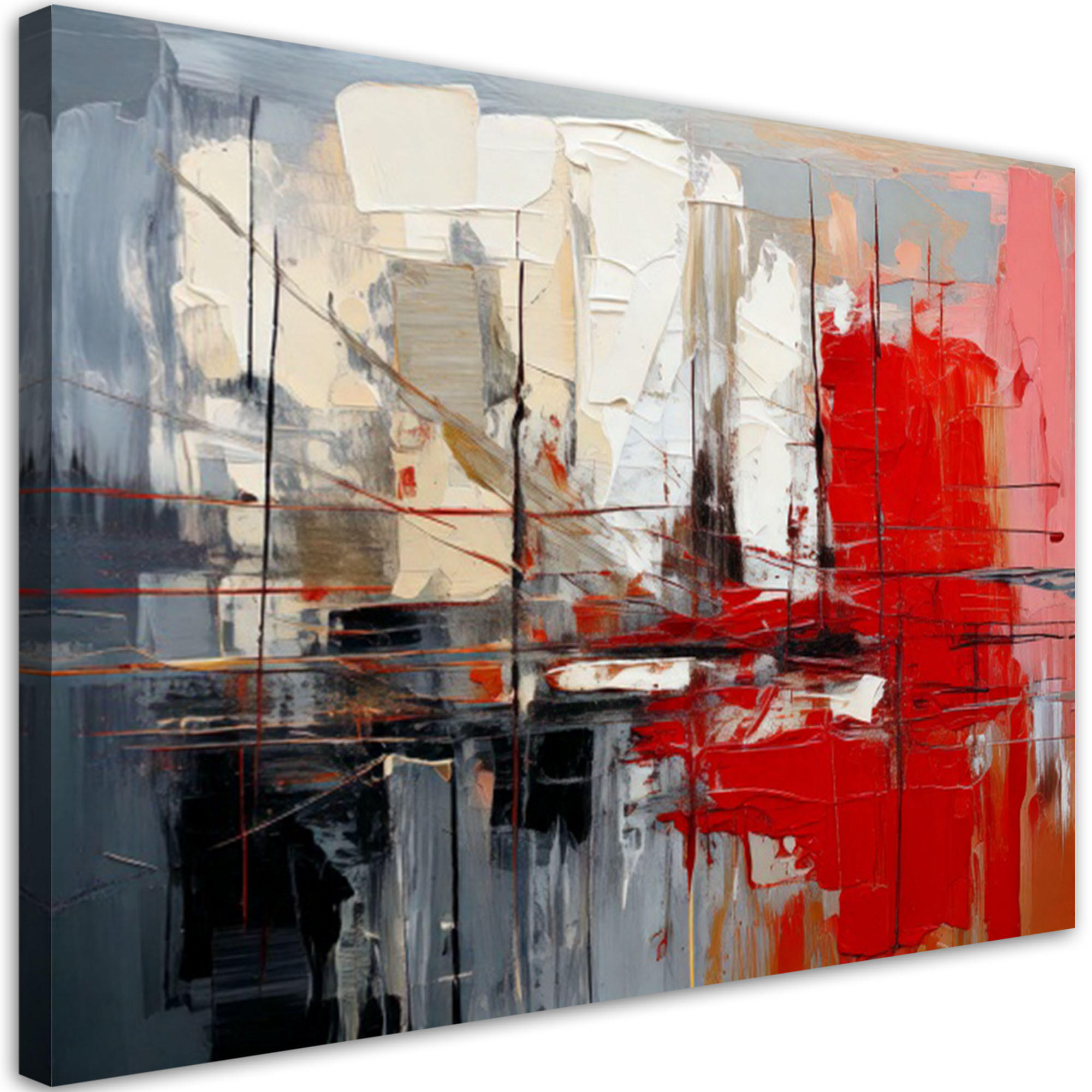 Feeby Leinwandbild Rot 120x80 cm