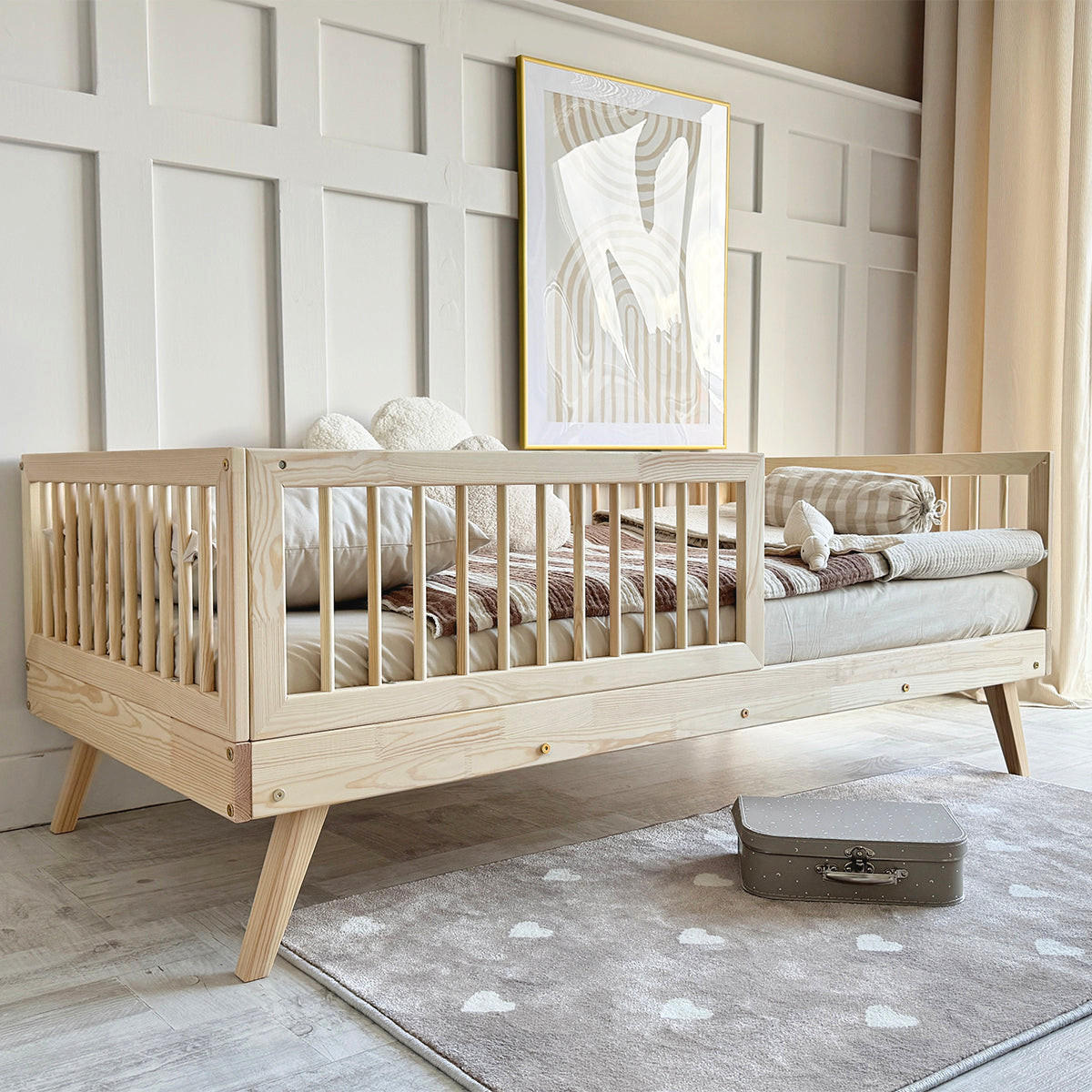 POSTEĽ 90/200 Maylis Prírodné drevo - hnedá, drevo (90/200cm) - Petits-meubles