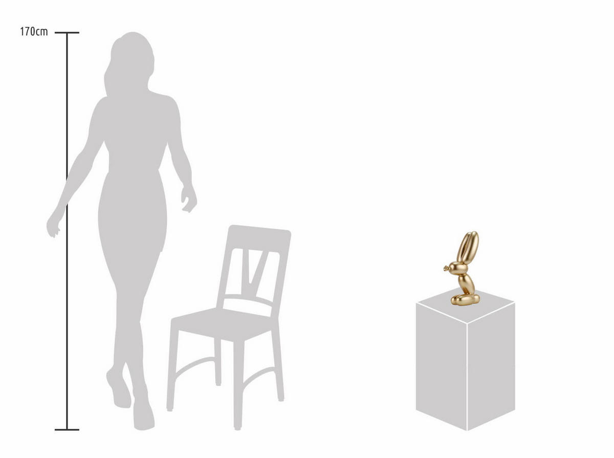 SKULPTUR Gold 18/32 cm - Goldfarben, Stein (0.85/32/11cm) - KUNSTLOFT