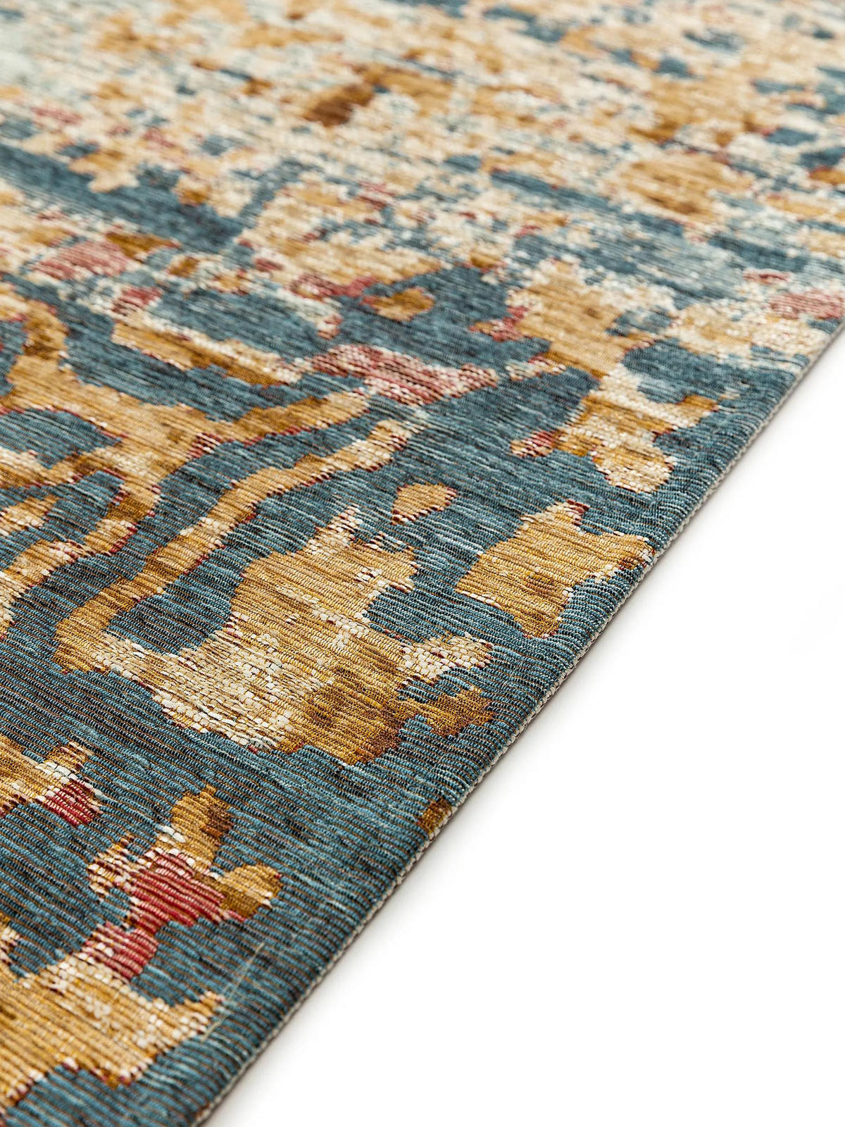 FLACHGEWEBETEPPICH Frencie Blau 200x285 cm - Blau, Textil (200/285cm) - benuta Nest