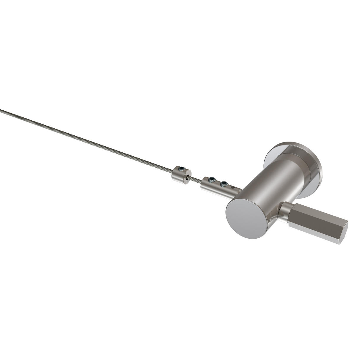 SEILSPANNGARNITUR/SEILSPANNER-SET Tavia 500 cm Seil, Chrom - Chromfarben, Metall (3/5/5cm) - INTERDECO