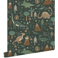 TAPETE Dinosaurier 53 cm x 10.05 m - Grün, Papier (53/0.1cm) - ESTAhome