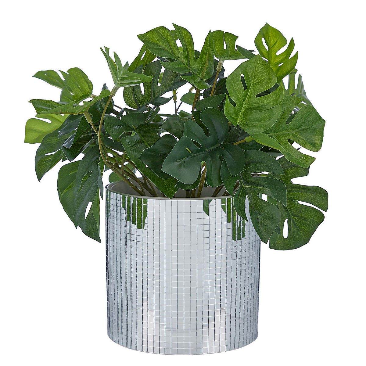 BLUMENTOPF (4er Set) Disco - Silberfarben, Keramik (13cm) - Butlers