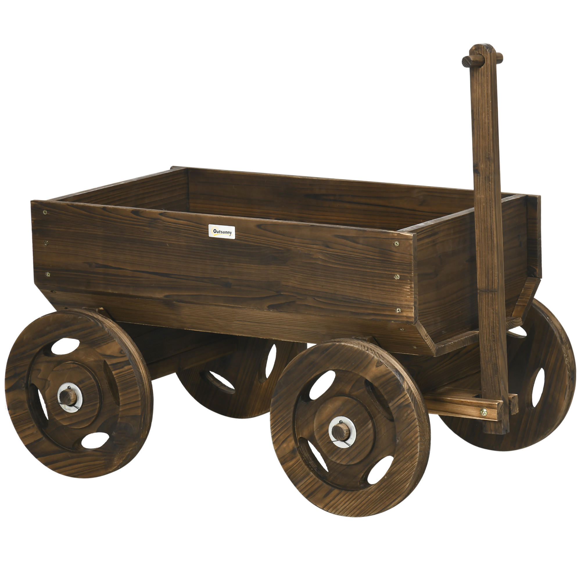 HOCHBEET, Tannenholz, Verkohlt - Braun, Holz (53/58/127cm) - Outsunny