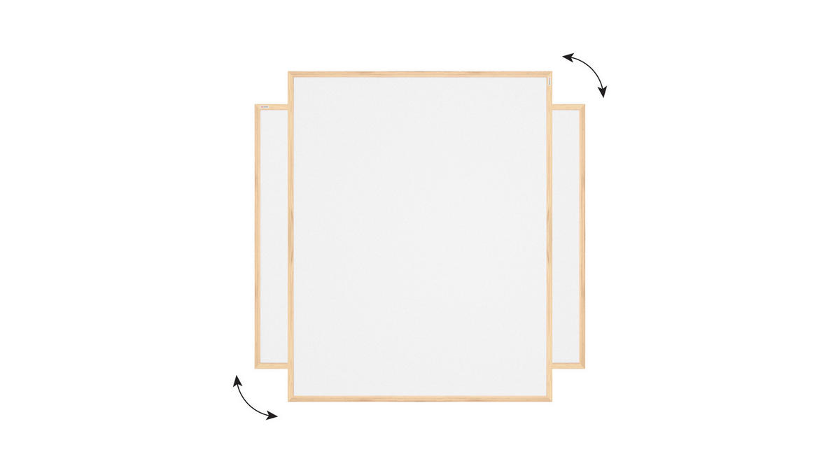 WEISS Pinnwand mit Holz Rahmen 120x90cm - Weiß, Holz (120/90/1.5cm) - ALLboards