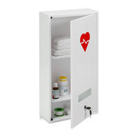 MEDIZINSCHRANK - Weiß, Metall (30/60/12cm) - Relaxdays