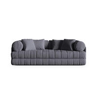 AUSKLAPPBARES-SOFA Kemi aus Boucle graphit 3 Sitzplätze - Graphitfarben, Textil (95/70/206cm) - Cosmopolitan Design