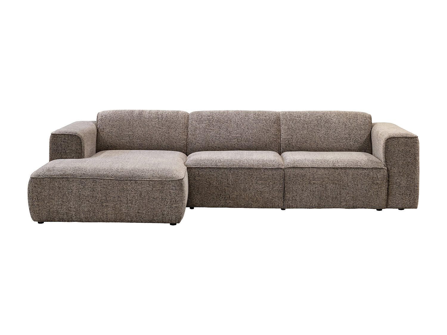 SOFA - 5 Personen - stoff - taupe Tejami - Taupe, Textil (322/78/160cm) - Vente-Unique