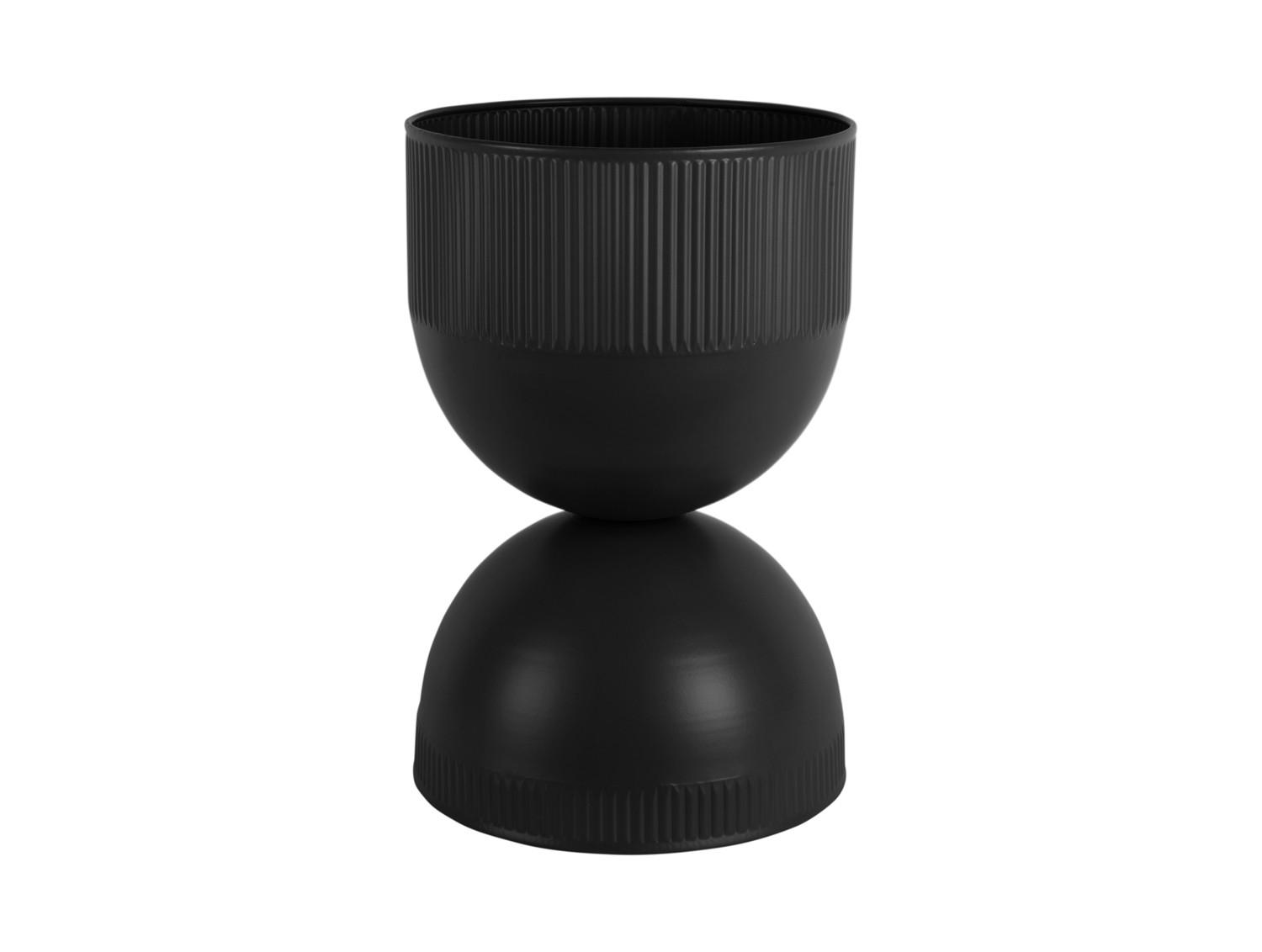 BLUMENTOPF Tonar Schwarz Ø25.5/39 cm - Schwarz, Metall (39cm) - Present Time