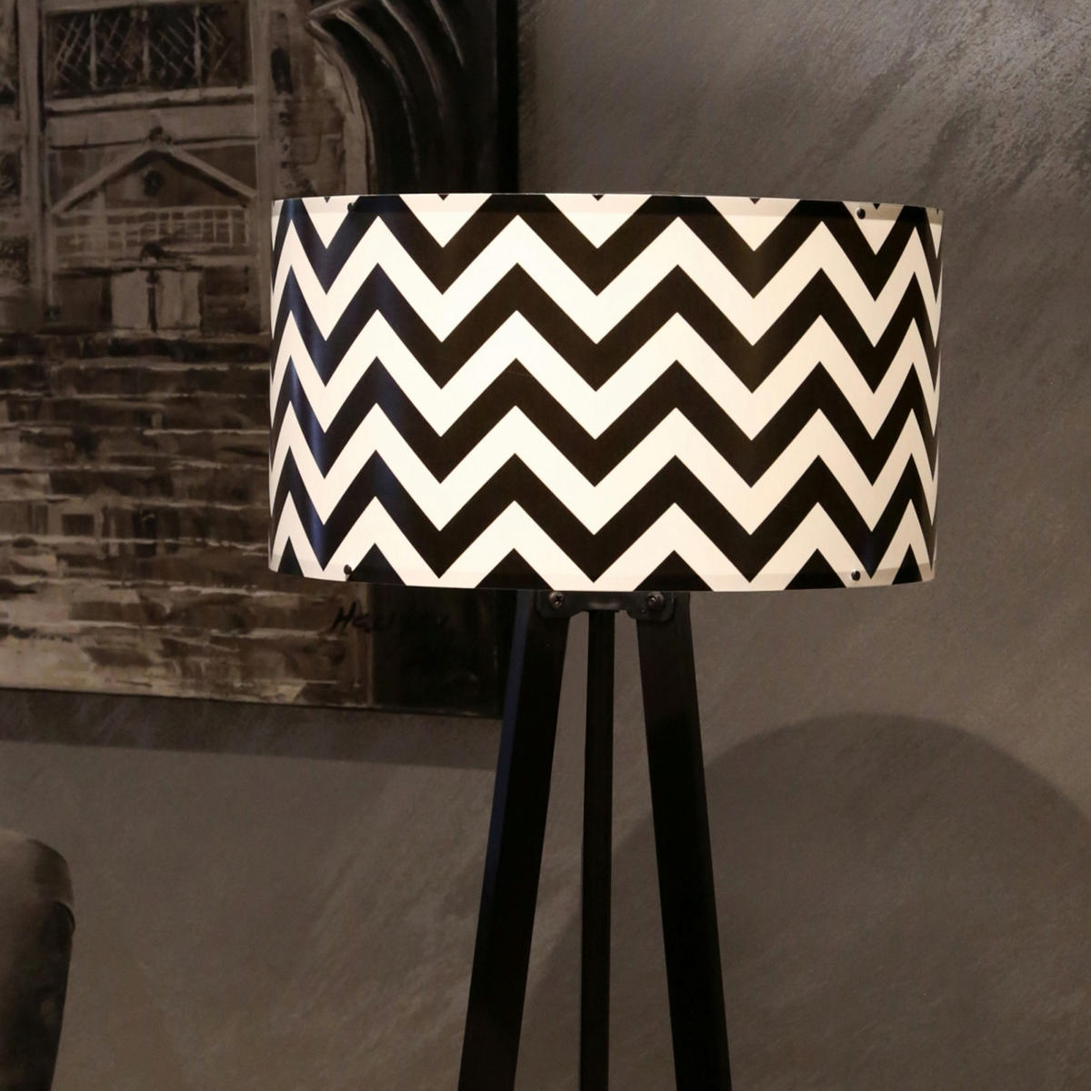 STOJACÍ SVÍTIDLO Newport - vysoce lesklá bílá, kompozitní dřevo (38/38/140cm) - lux.pro