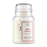 DUFTKERZE Purple River - Weiß, Naturmaterialien/Glas (18cm)