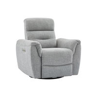 ELEKTRISCHER Relax-Sessel aus grauem Strukturstoff BREVIO - Grau, Textil (91/101/90cm) - Vente-Unique