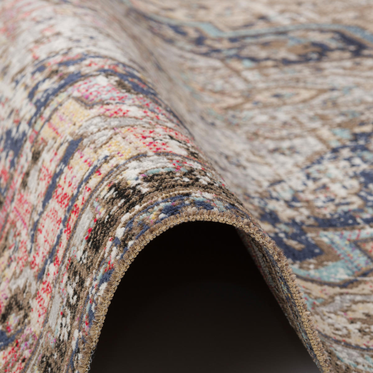 DESIGNER TEPPICH VINTAGE ZOE ORIENT MODERN - Braun, Textil (120/170cm) - Pergamon