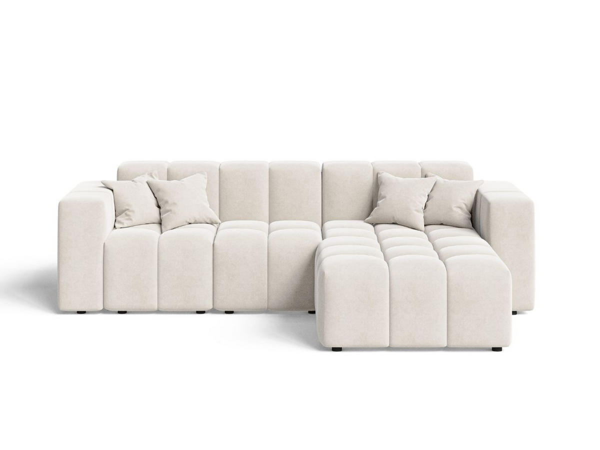 ECKSOFA Loopo Creme Rechts - Creme, Holz/Textil (265/180cm) - Graingold