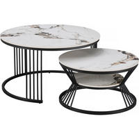 COUCHTISCH ombre Weiß - Weiß, Keramik (80/80/45cm) - Habitat Garten