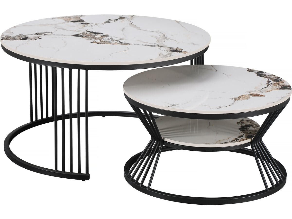 COUCHTISCH ombre Weiß - Weiß, Keramik (80/80/45cm) - Habitat Garten