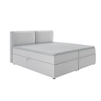 BOXBETT Eclipse 200/200 cm Silber Luxusmicrofaser - Silberfarben/Schwarz, Holz/Kunststoff (200/200cm) - S-Style Möbel