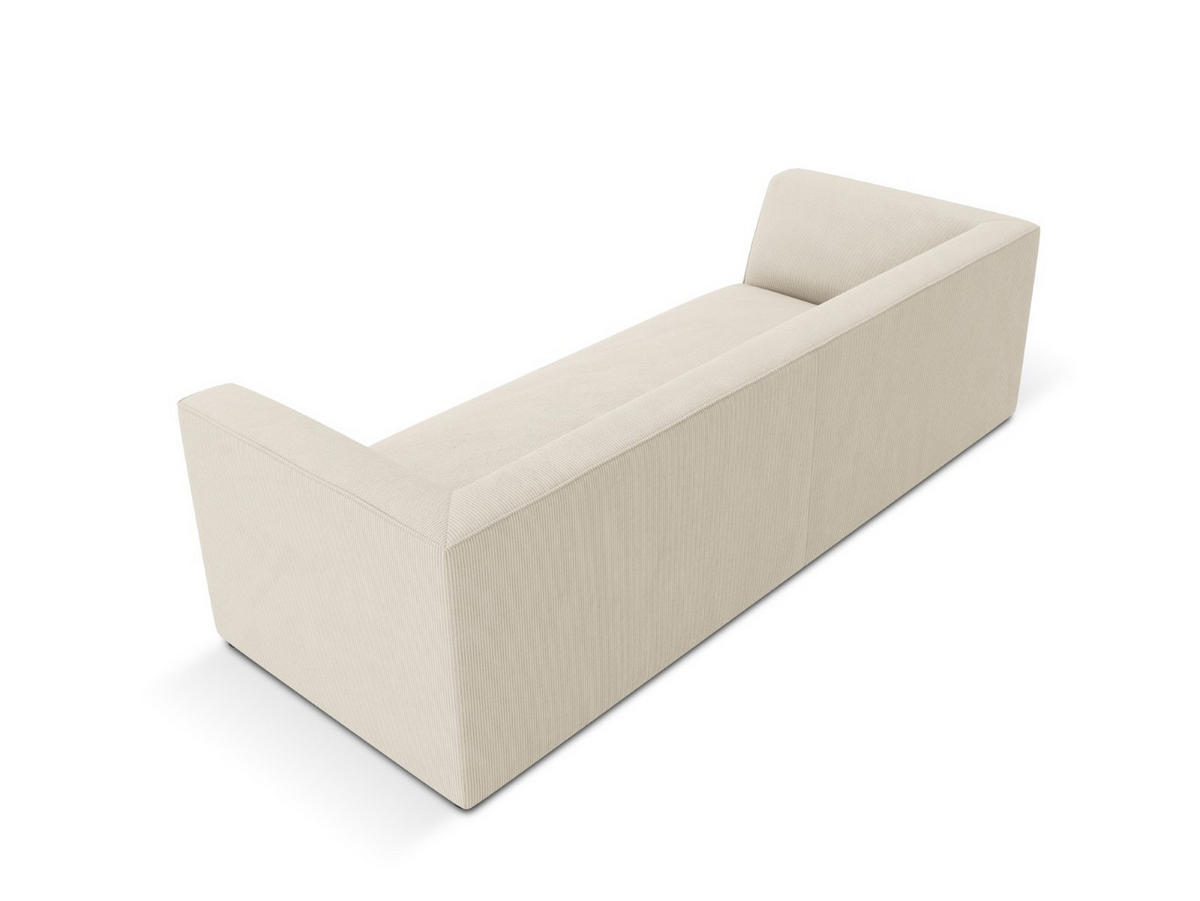 SOFA Ruby aus Cord leichtes beige 3 Sitzplätze - Creme, Textil (93/69/232cm) - Micadoni