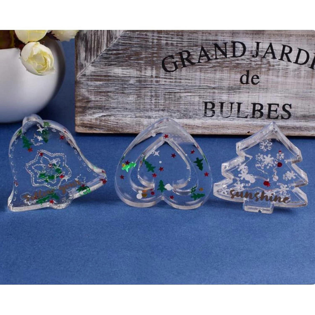 SILIKONFORM 2-teiliges Set Weihnachten - Hellblau, Kunststoff