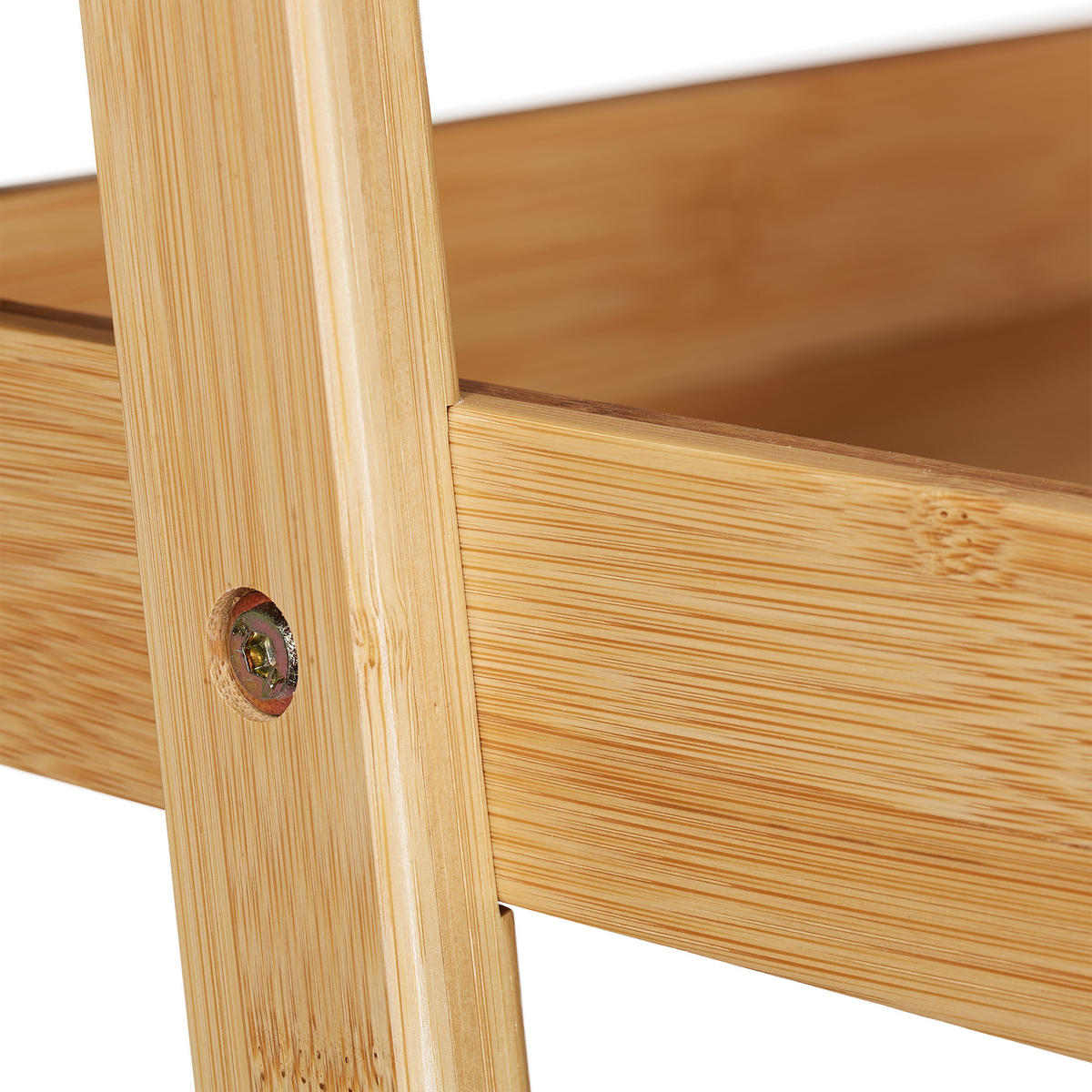 LEITERREGAL - Hellbraun, Holz (45/190/40cm) - Relaxdays