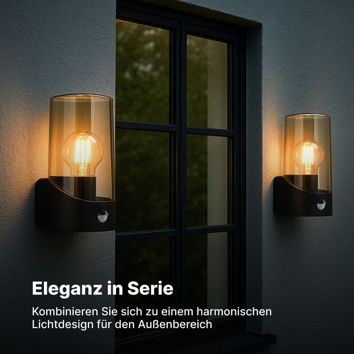 AUSSENWANDLEUCHTE Minou 44311/93 - Schwarz, Metall (9/20/13.5cm) - Brilliant
