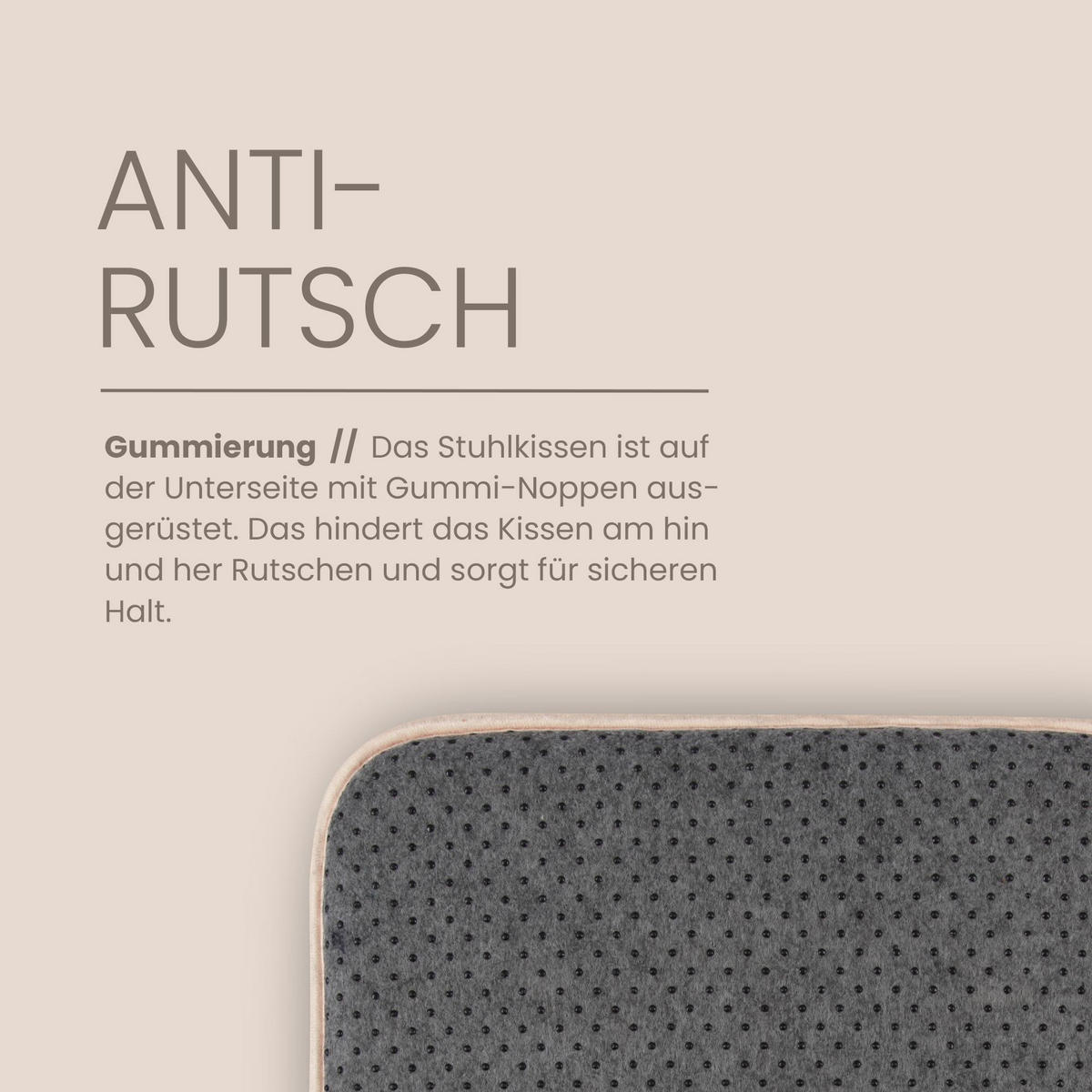 SITZKISSEN 38x38 cm Creme 4er-Pack - Creme, Kunststoff (38/38cm)