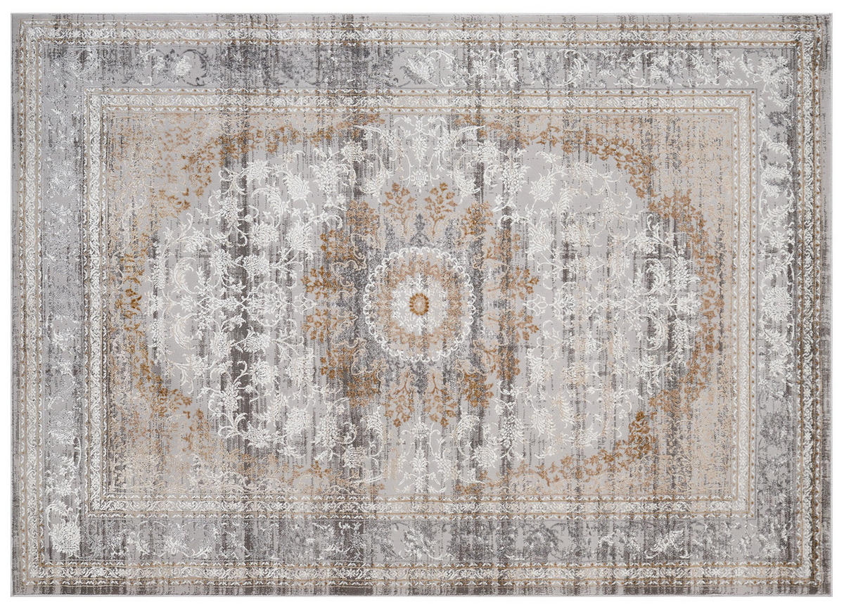 TEPPICH HERA Grau Beige 140/200 cm - Beige/Grau, Textil (140/200cm) - Tapiso