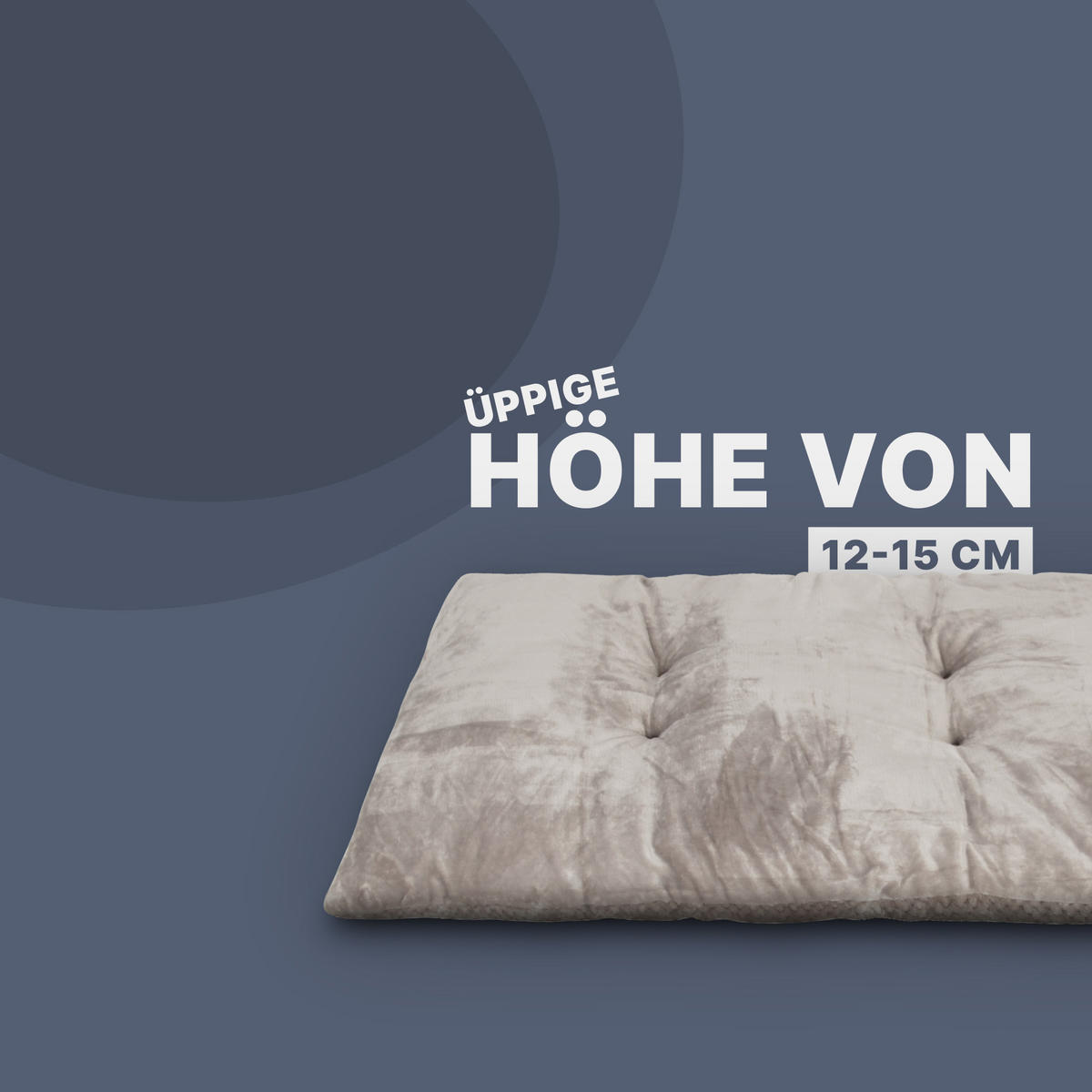 SITZKISSEN Cashmere-Touch 70x120cm Taupe - Taupe, Kunststoff/Textil (120/70/15cm)