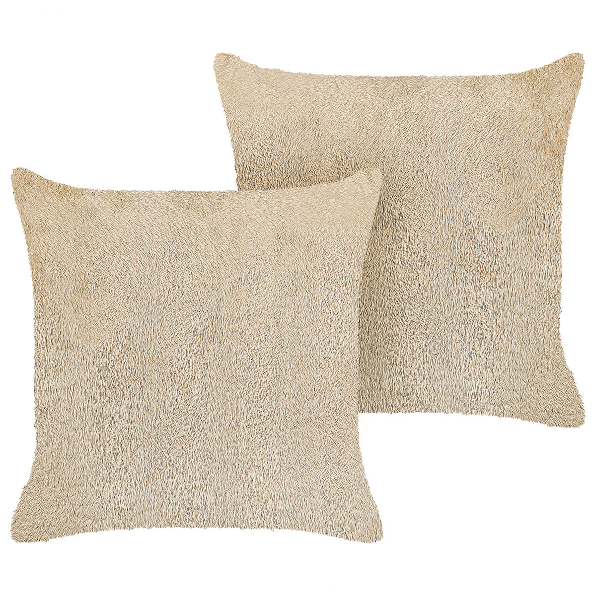 DEKOKISSEN 2er-Set Beige 45/45 cm Pilea - Beige, Textil (45/45cm) - Beliani