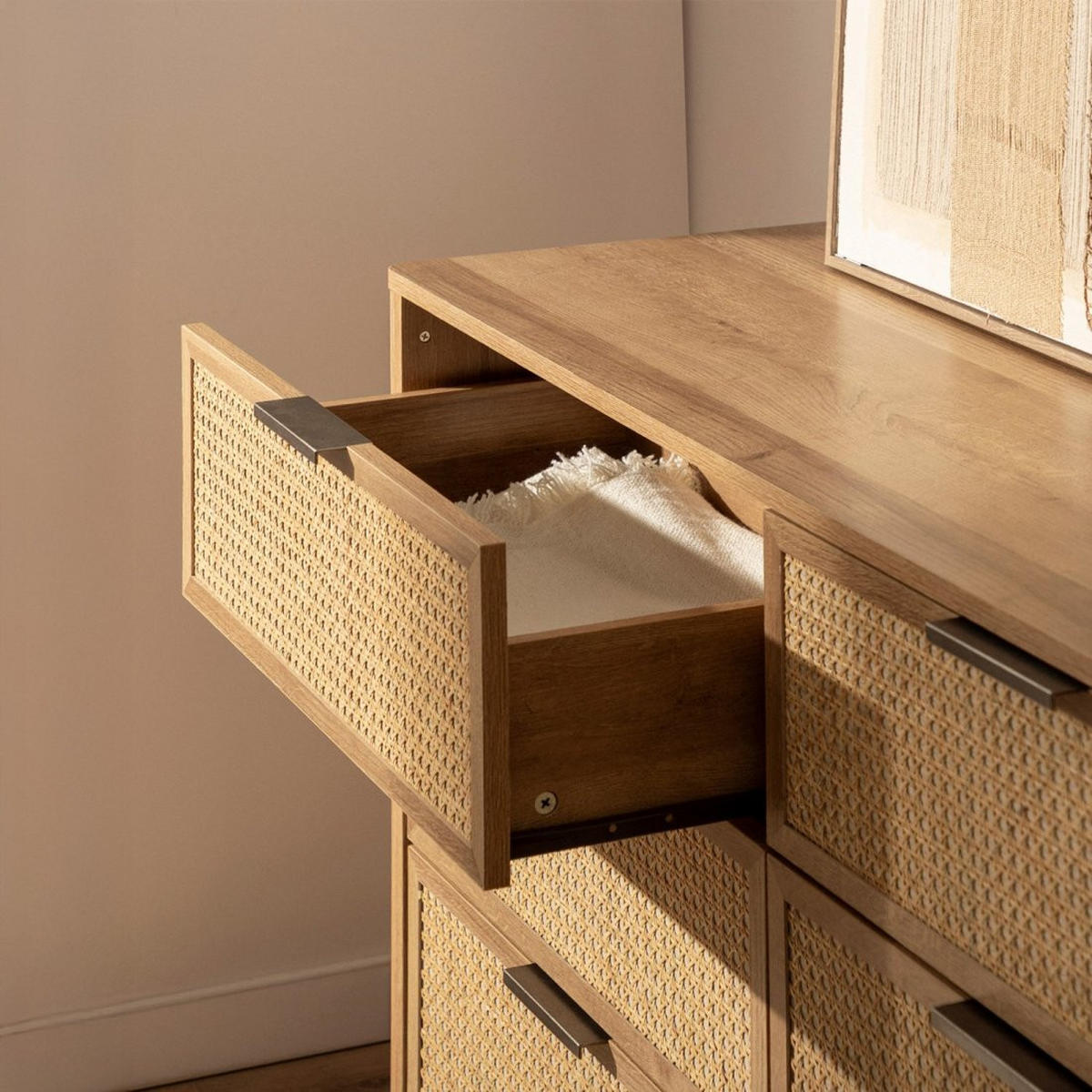 SCHUBLADENKOMMODE DOPPELTE Bent Natürlich 120 cm x 76 cm - Naturfarben, Holzwerkstoff (120/76/40cm) - Klast Home