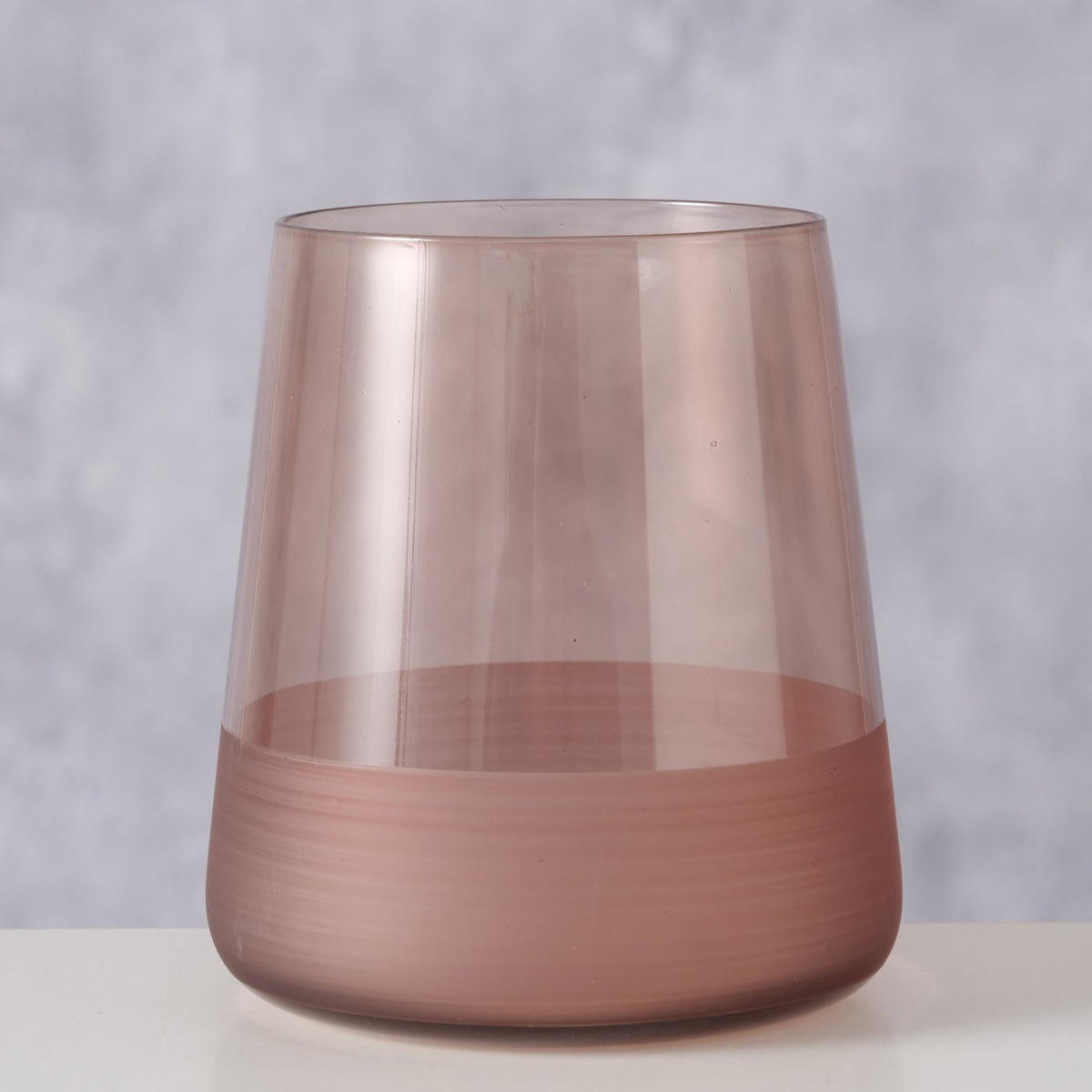 TRINKGLAS mit handbemaltem Dekor Audetta Braun 420 ml 9/9/10 cm - Braun, Glas (0.42L) - Boltze Home