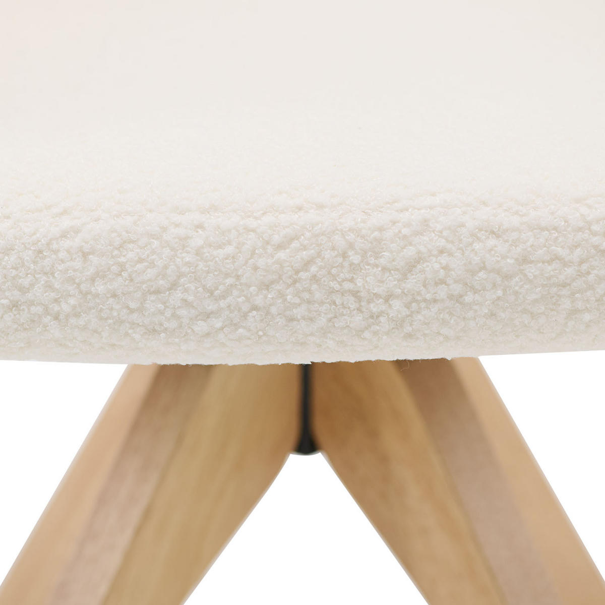 ARMLEHNENSTUHL in Weiß 2 Stück drehbar - Naturfarben/Weiß, Holz/Textil (57/82/53cm) - Homestyle4u