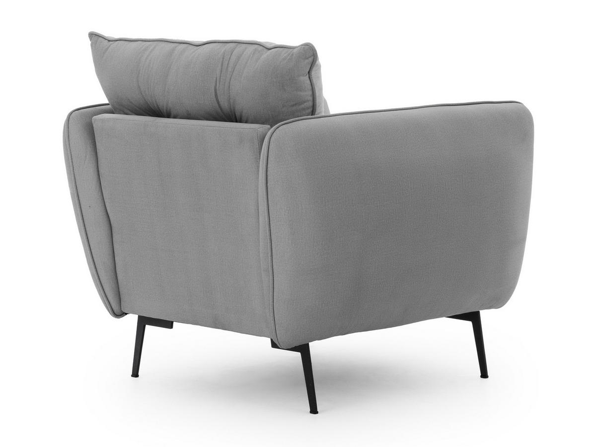 SESSEL Nordloft Hellgrau Samt - Hellgrau/Schwarz, Holz/Textil (101/86/100cm) - S-Style Möbel
