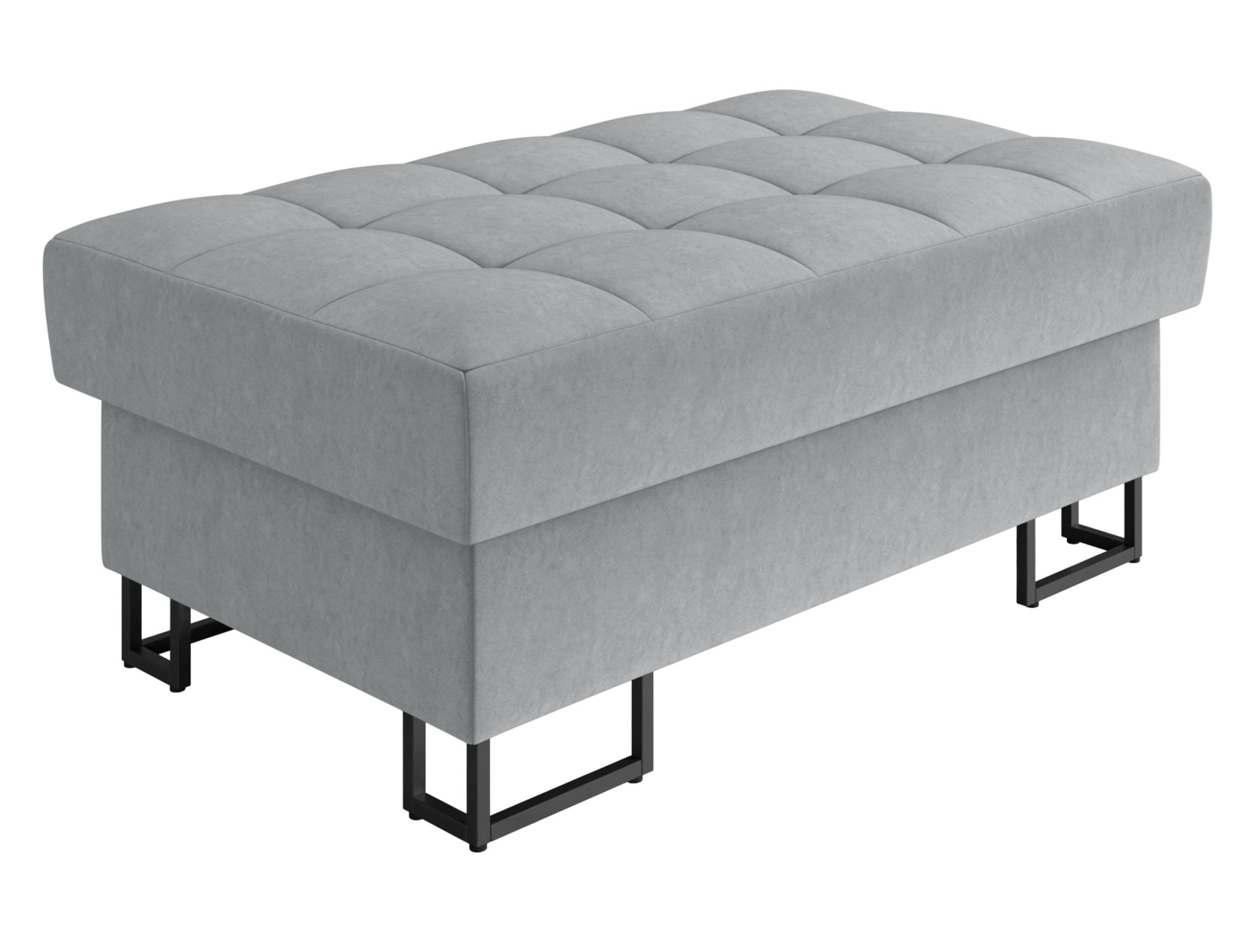 POLSTERHOCKER Laris - Kaschmir/Schwarz, Holz/Textil (106/44/67cm) - MIRJAN24