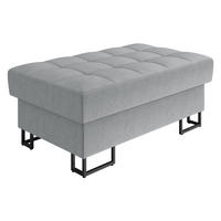 POLSTERHOCKER Laris - Kaschmir/Schwarz, Holz/Textil (106/44/67cm) - MIRJAN24