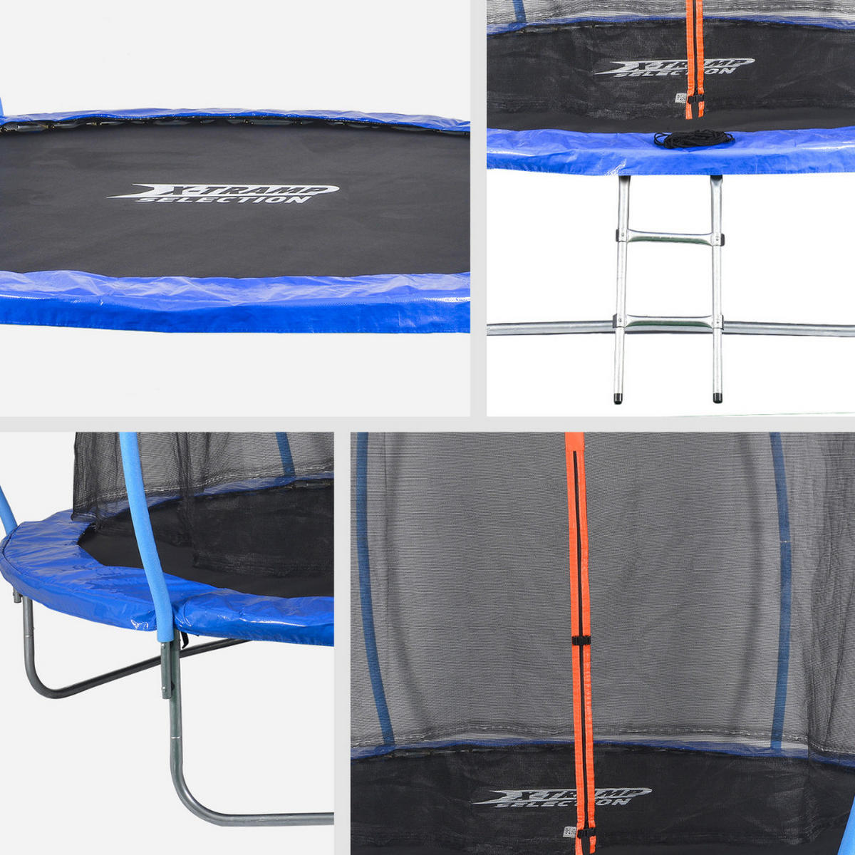 TRAMPOLIN Outdoor Blau Ø 305 cm, Sicherheitsnetz, Gartentrampolin, Kindertrampolin, Komplettset, Sprungmatte, Stahlrahmen, wetterfest, Freizeitspaß - Blau, Metall (305/305cm) - Dunlop