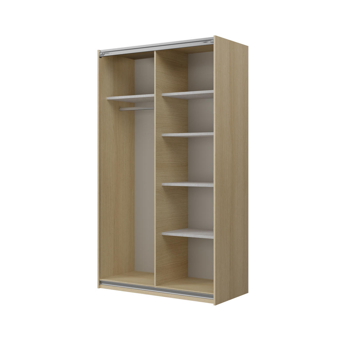 SCHWEBETÜRENSCHRANK LUBERO 120/210/60 cm 3-türig Eiche Lindberg - Eichefarben, Holzwerkstoff (120/210/60cm) - MASSENO