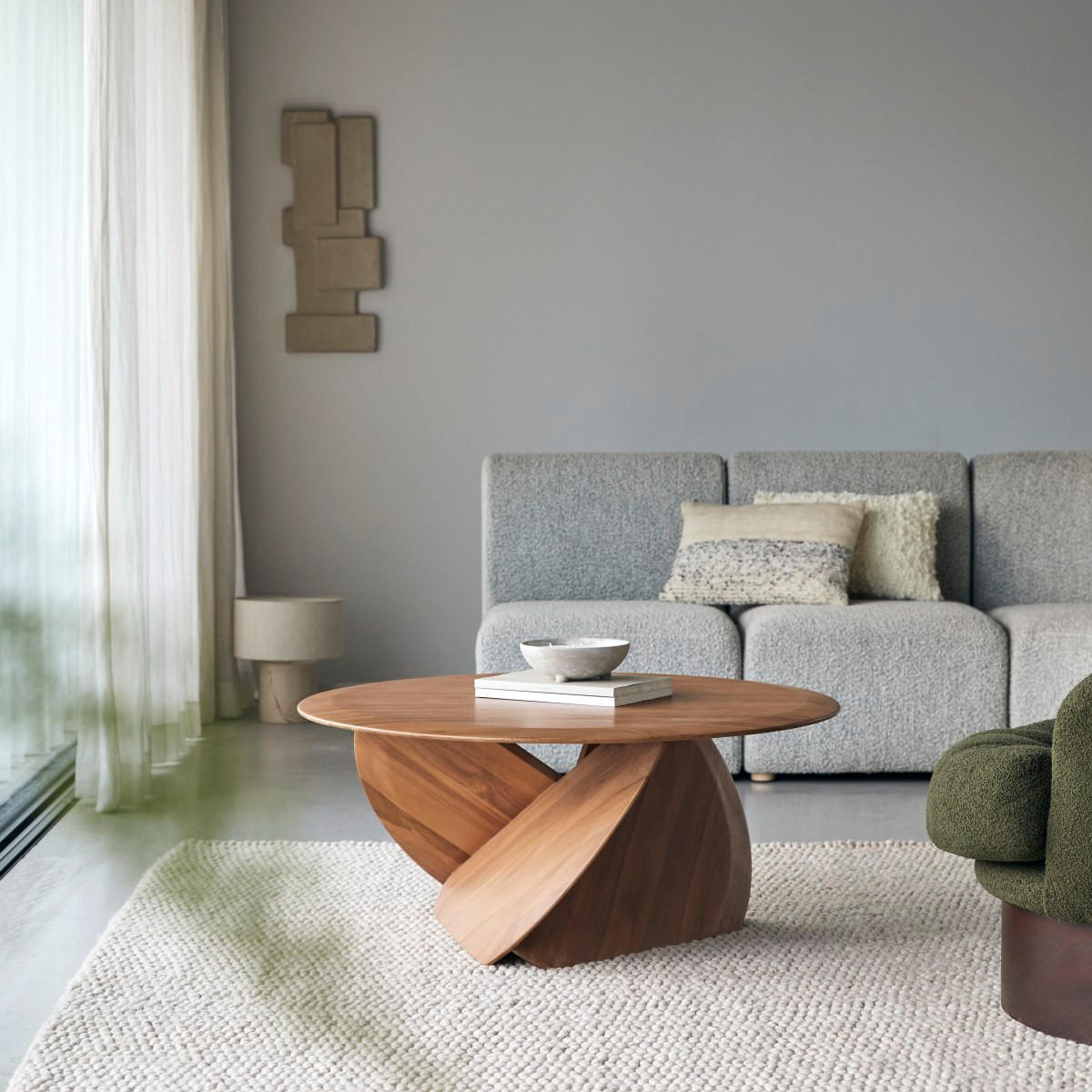 COUCHTISCH Gonzague Natur aus Teak - Naturfarben, Holz (97/97/42cm) - Tikamoon