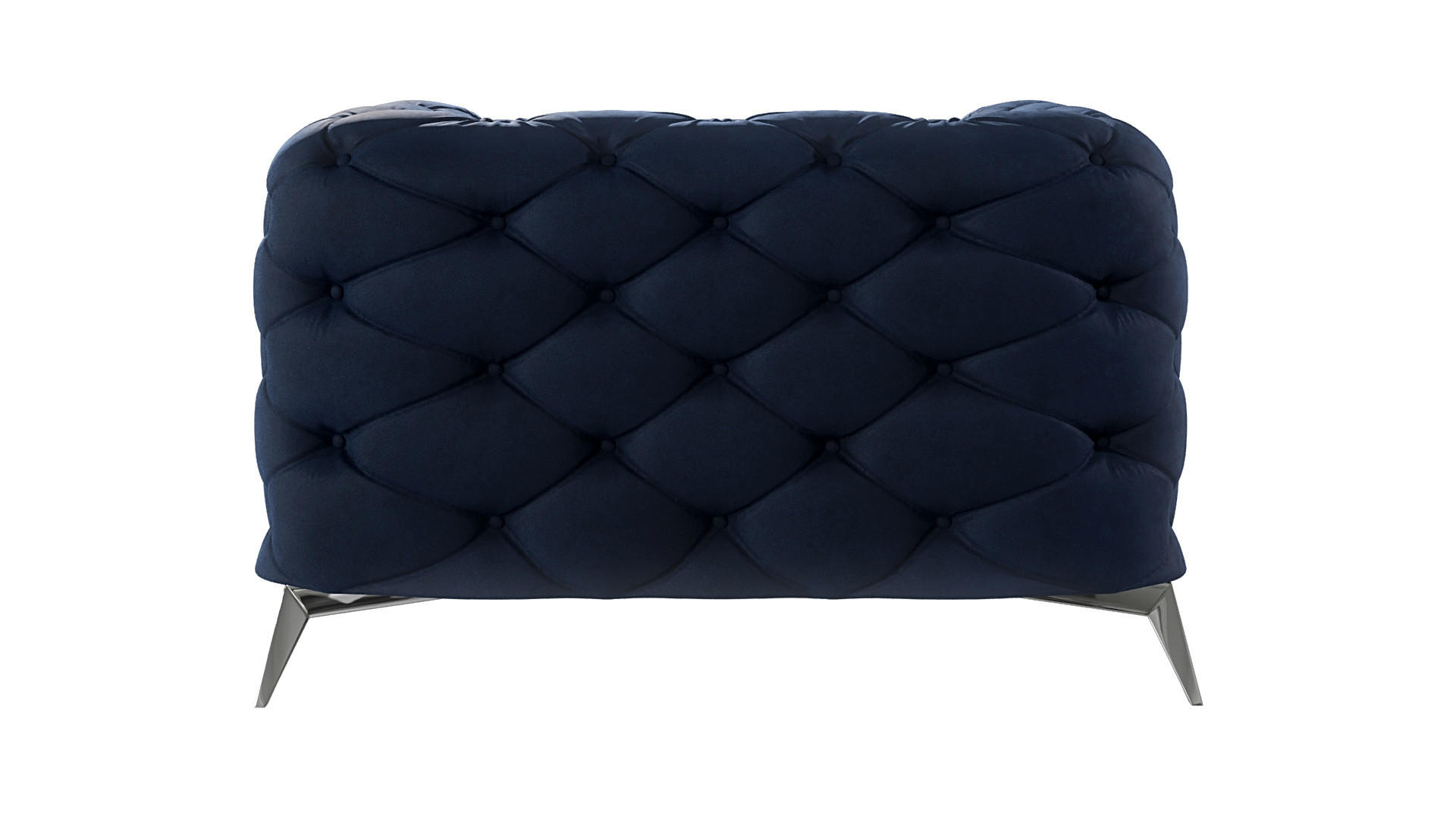 Thumbnail - S-Style Möbel Chesterfield-Sessel, Dunkelblau, Textil, Echtholz,Birke, Buche, 1-Sitzer, Füllung: Polyetherschaumkern, 12...
