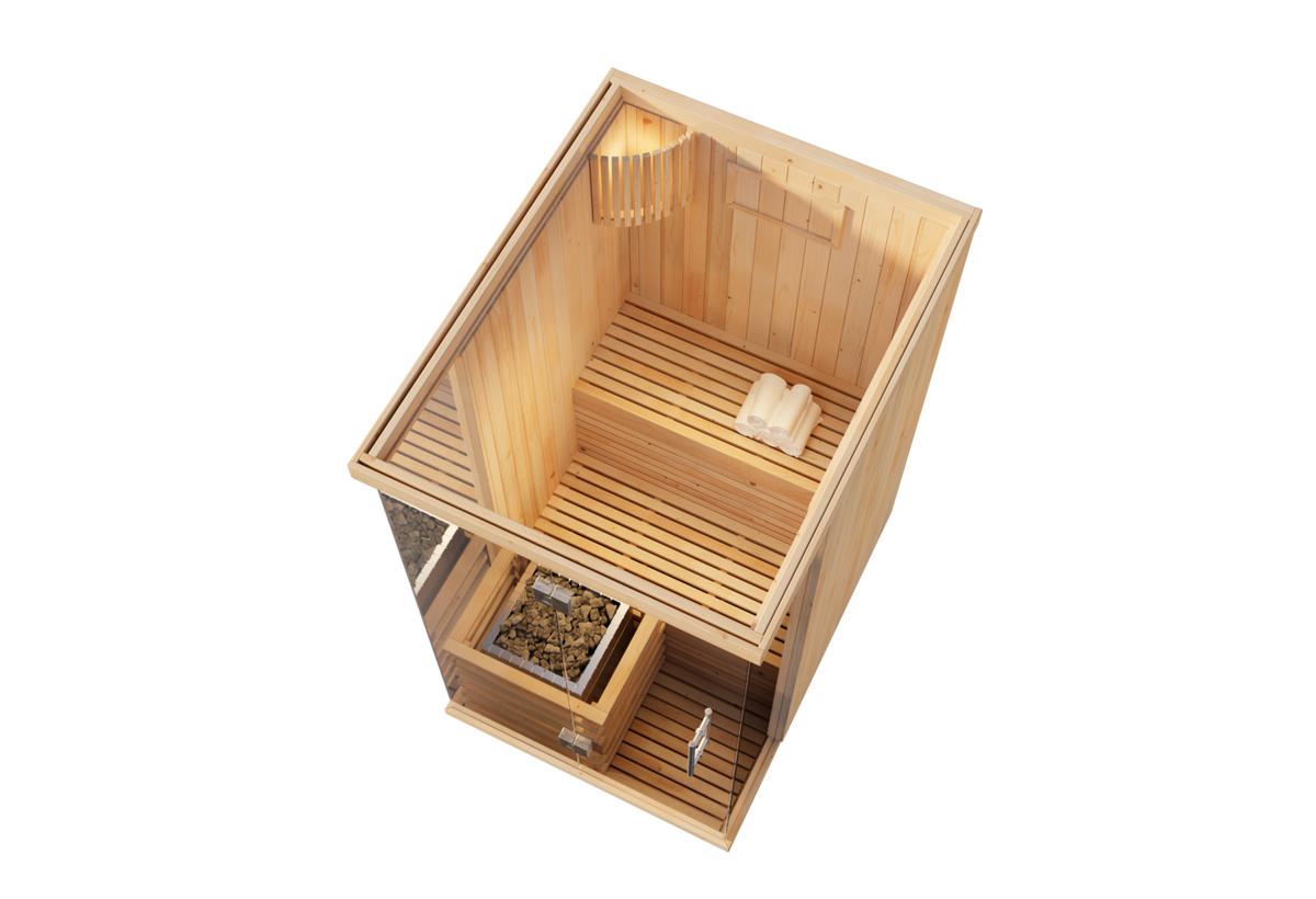 INNENSAUNA Innensauna Milla - Naturfarben, Holz (119/213/150cm) - FinnTherm