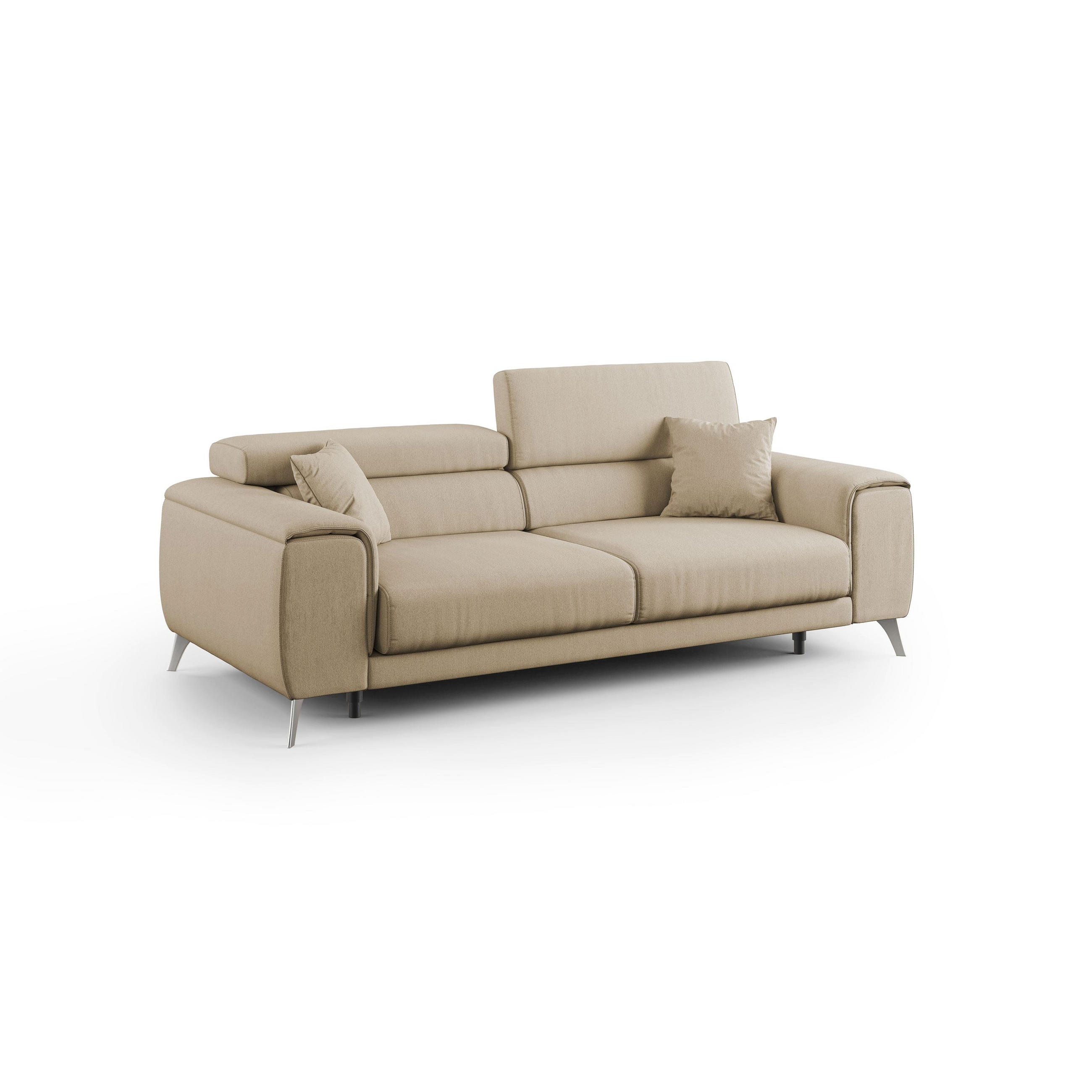 LINEARSOFA Fusion - Beige, Textil (215/73/102cm) - Divani.store
