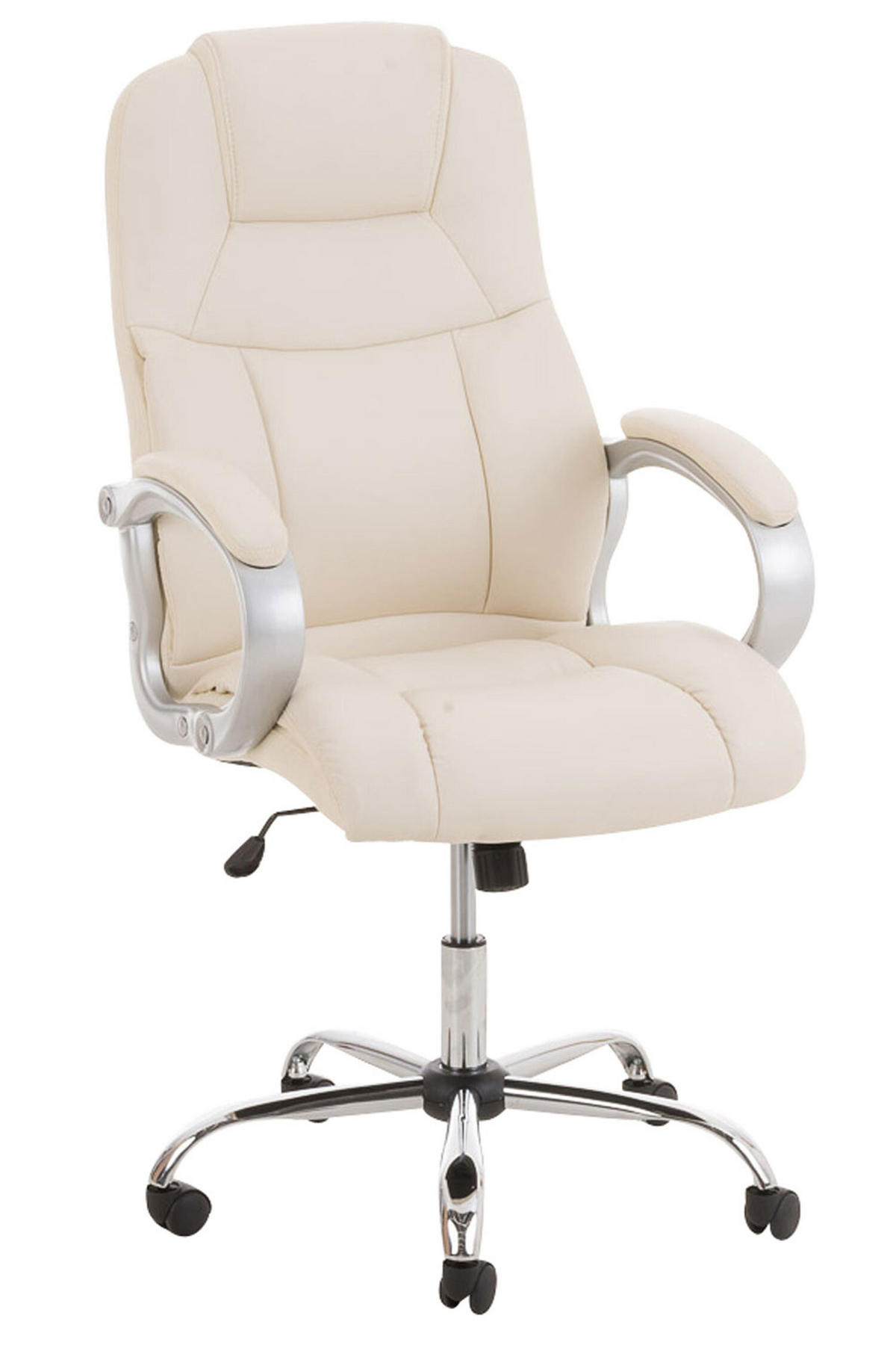 BÜROSTUHL Apodo Two, Kunstleder Creme - Creme, Textil/Metall (66/122/70cm) - TPFLiving